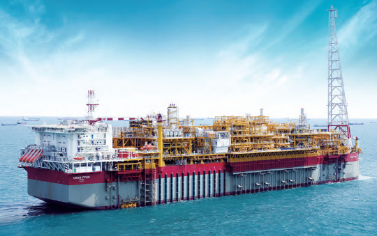 현대중공업이 지난 2012년에 인도한 우산(USAN) FPSO.   <현대중공업 제공>